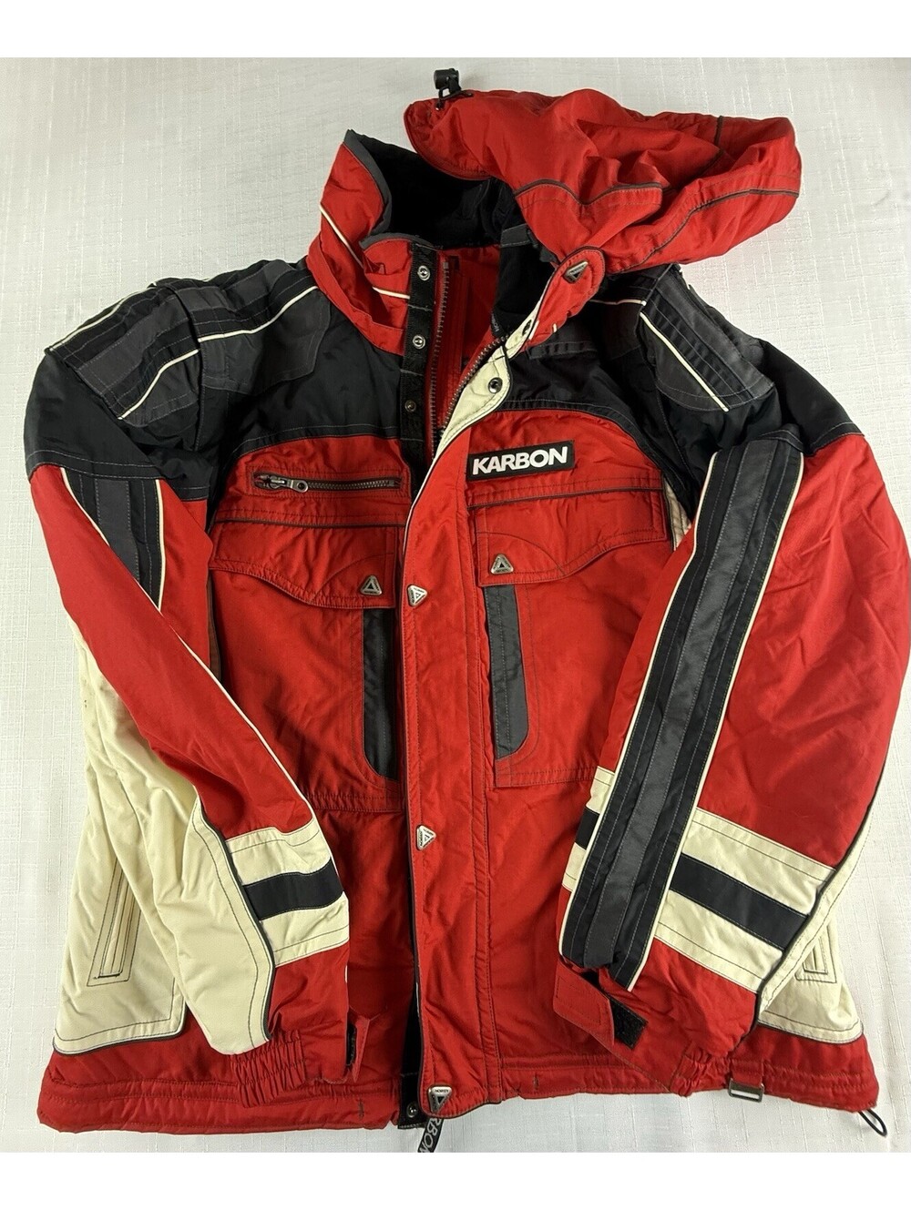 Vintage Karbon Ski Jacket Mens XXL 2XL Jacket/ Vest Removable Sleeves